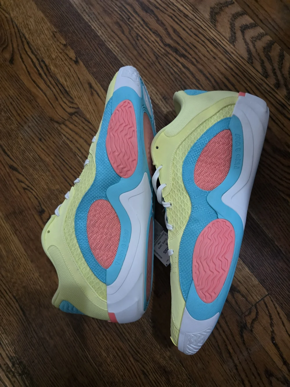 Jason Tatum2 Jordan Men's Sneakers in Yellow & Teal with Pink Accent